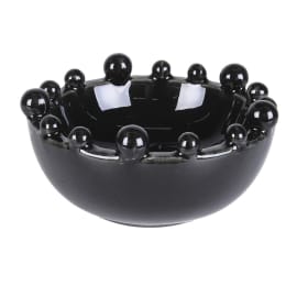BLACK TRINKET BOBBLE BOWL