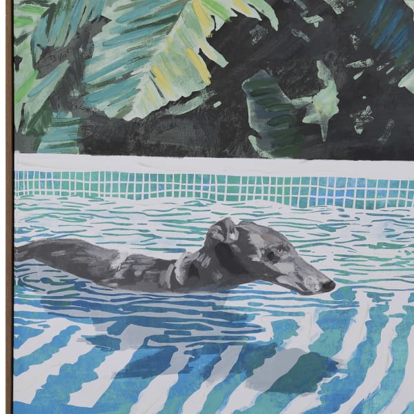 POOLSIDE POOCH' CANVAS