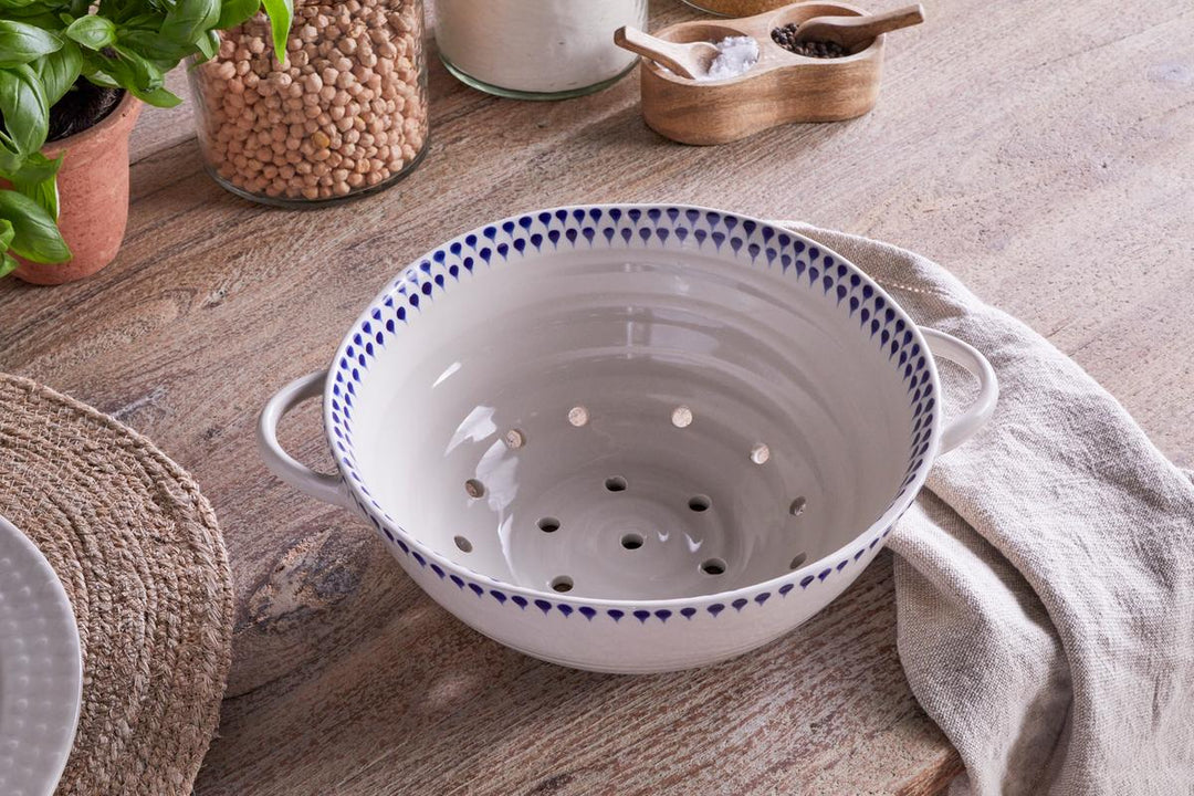 Indigo Drop Colander - Indigo