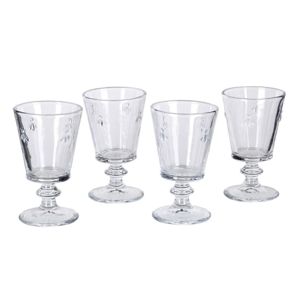 CLEAR BEE GOBLET GLASS