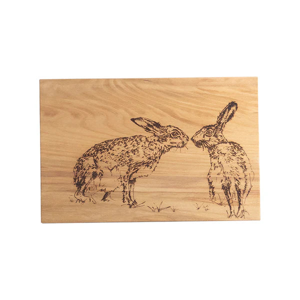 Beech Serving Board - 30cm - Kissing Hare