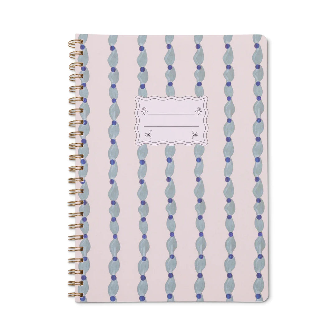 Tulip A4 Twin Wire Notebook - Wavy Blue