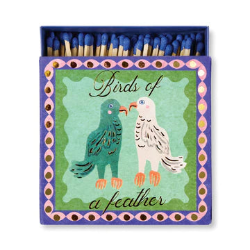 Square Boxed Matches (125 pcs) - Birds of a Feather