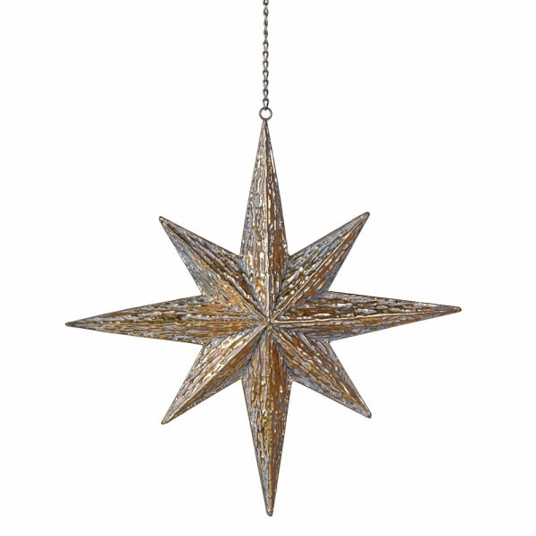 HANGING TEXTURED GOLD STAR