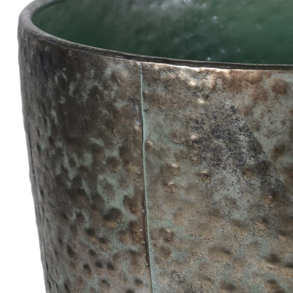 S/3 ANTIQUE SILVER EFF POT