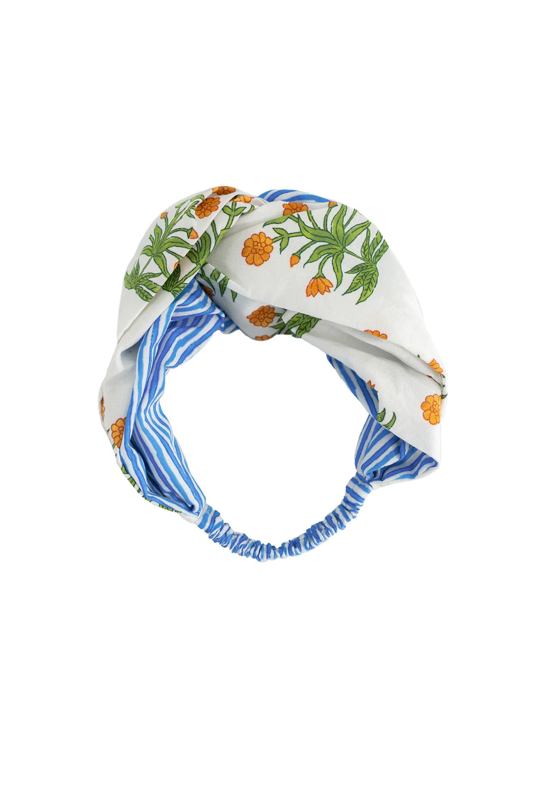 Marigold Check Ivory Cotton Headband