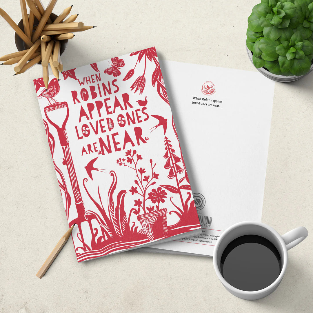 Notebook - soft cover - When Robins appear