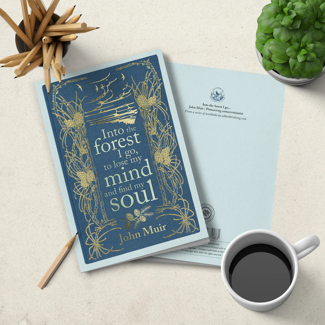 Notebook - soft cover - Into the forest I go - John Muir