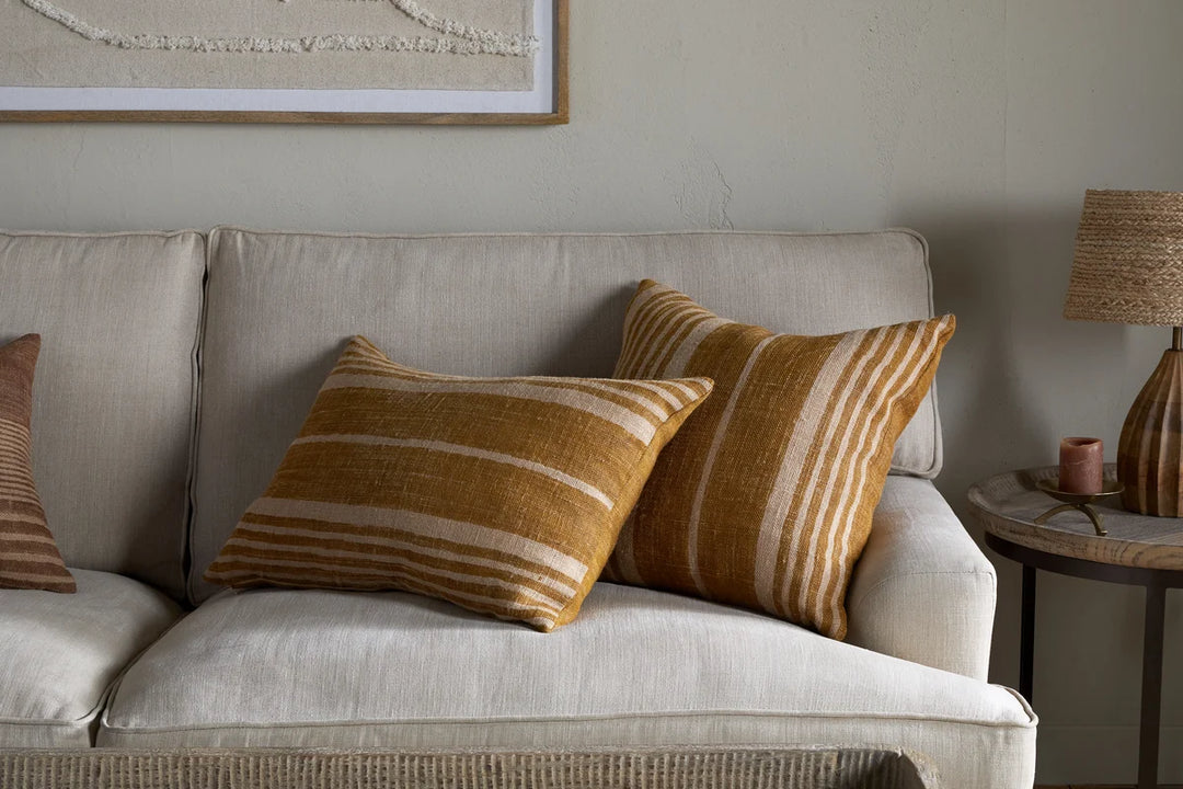 Eesha Jute Cushion  - Ochre - 60 x 40cm
