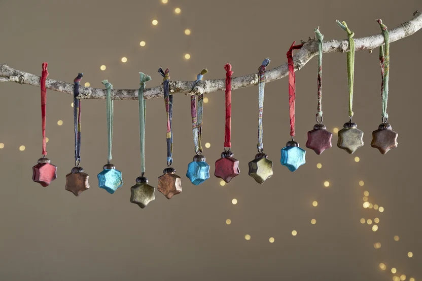 Oko Mini Star Baubles - Mixed Matt