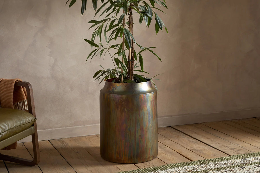 Roja Metal Planter - Oxidised Metal - One Size
