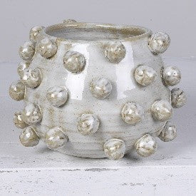 IVORY SLIP BOBBLE WALL PLANTER