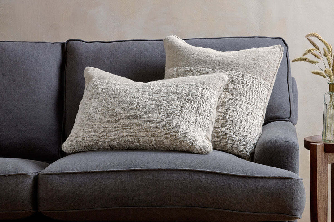 Puli Recycled Linen Cushion - Natural  - 60 X 40 Cm