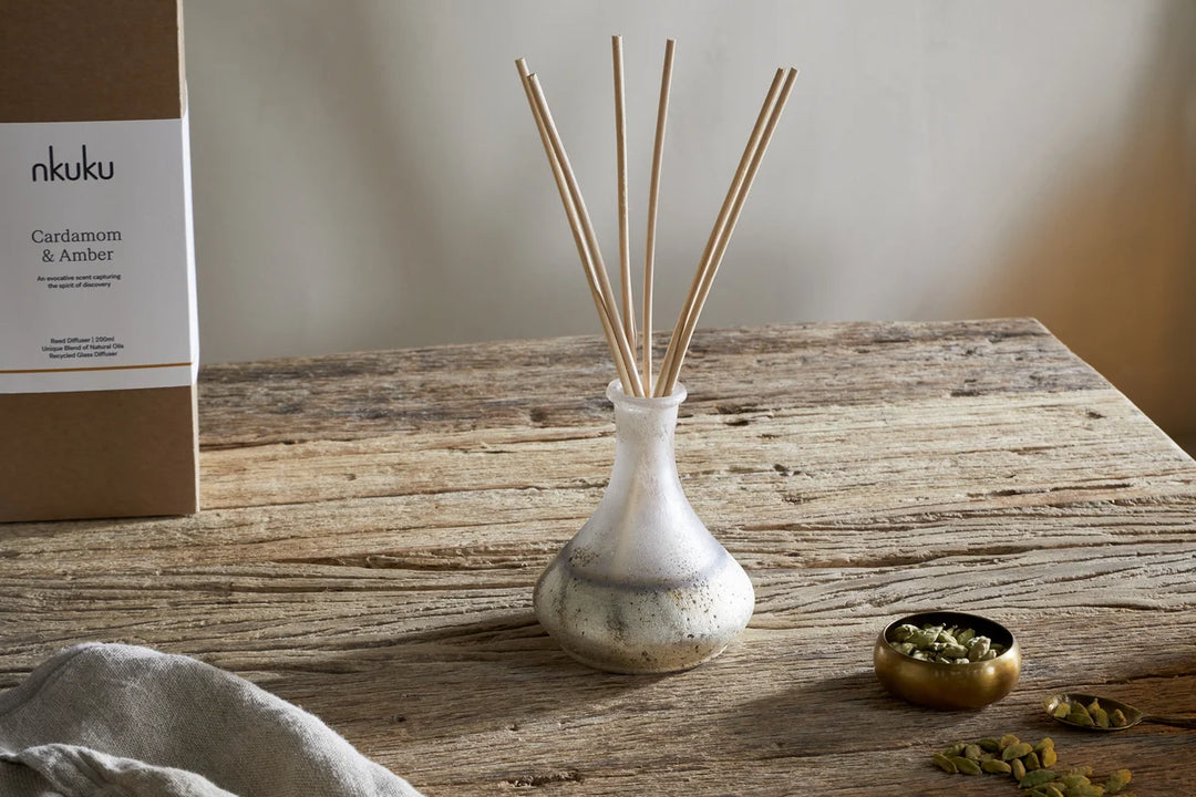 Cardamom & Amber Scented Reed Diffuser - Aged Smoke - 200ml