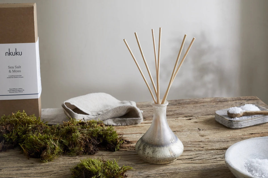 Sea Salt & Moss Scented Reed Diffuser  - Aged Smoke - 200ml
