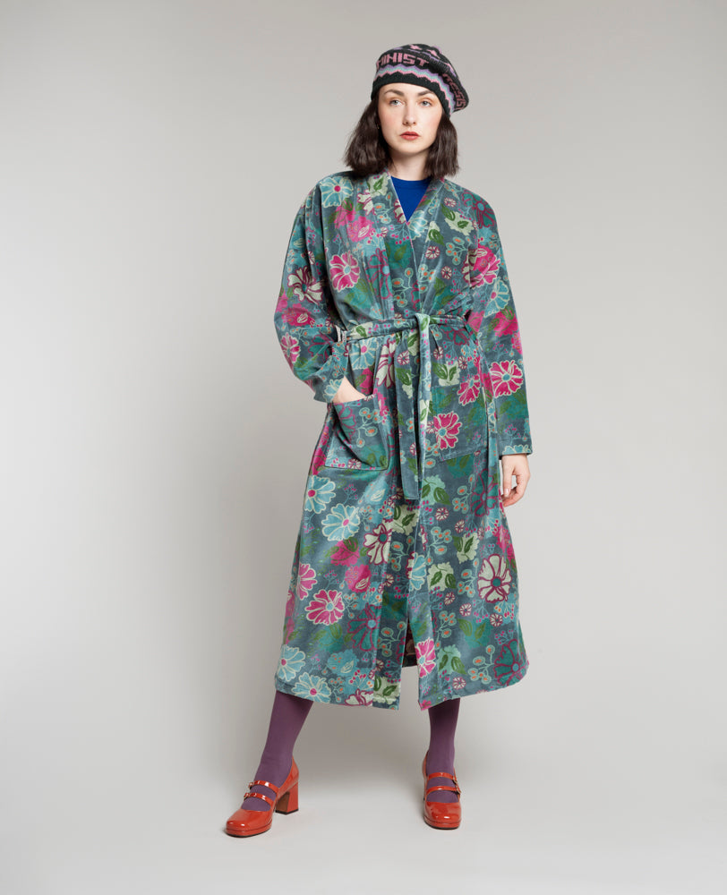 COSMOS TEAL Velvet Robe