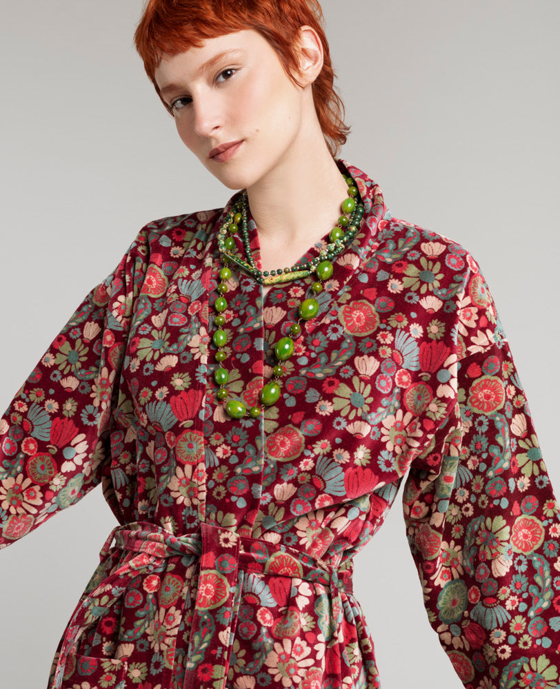 MOLLY BURGUNDY Velvet Robe