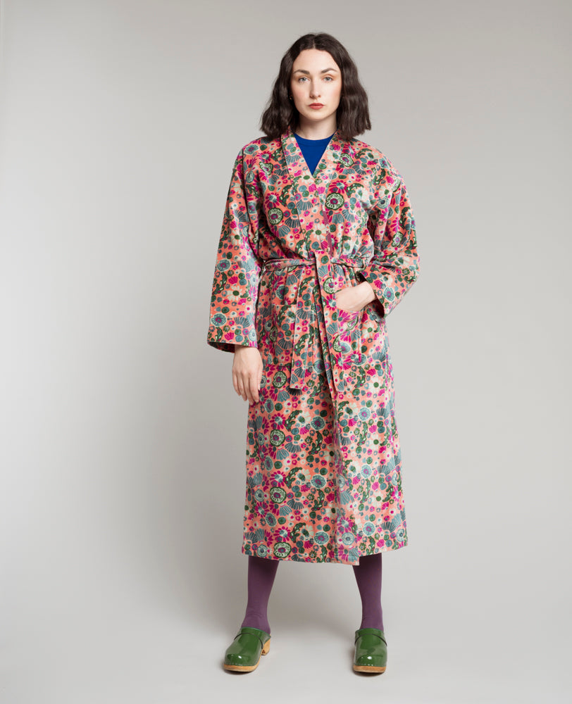 MOLLY CORAL Velvet Robe