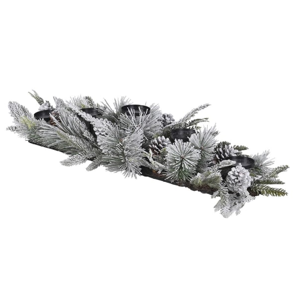 FROSTED PINE CANDLE HOLDER