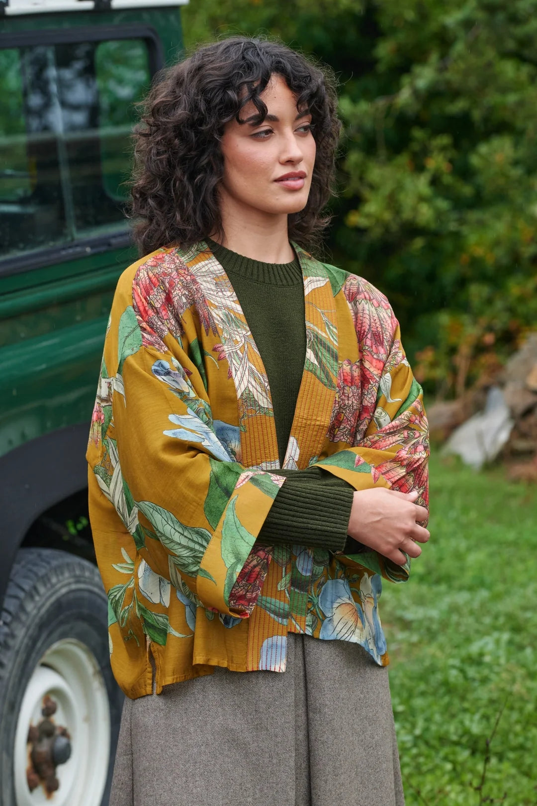 Rhodoleia Gold Kimono