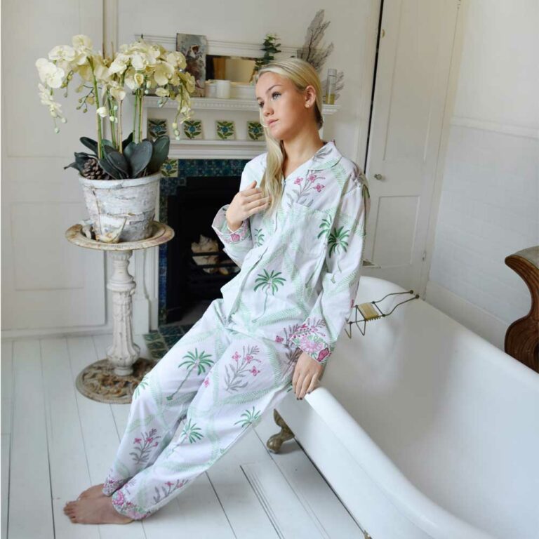 Floral Pink Palms Pyjamas