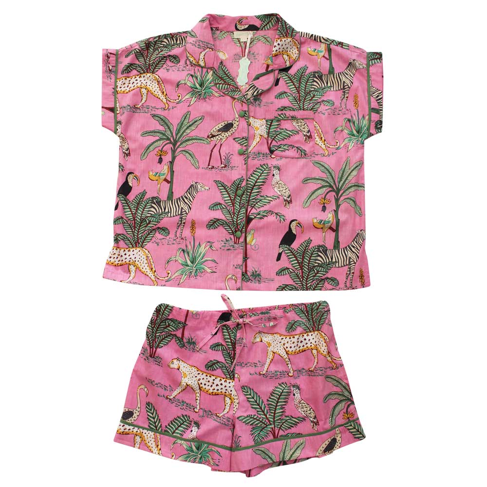 Pink Safari Short Pyjama Set
