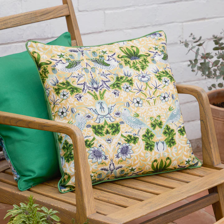 STRAWBERRY THIEF 50X50 OUTDOOR CUSHION CASE SUNFLOWER