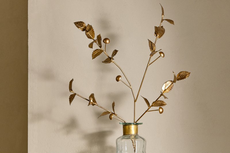 San Stem Foliage - Antique Brass - One Size