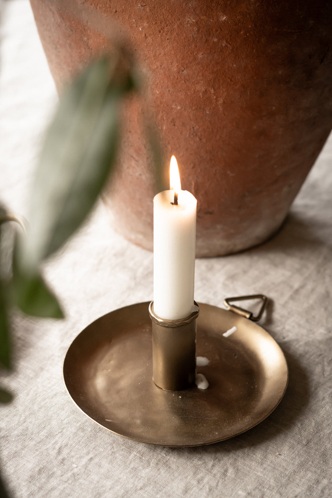 Forged Plate Candle Holder Small