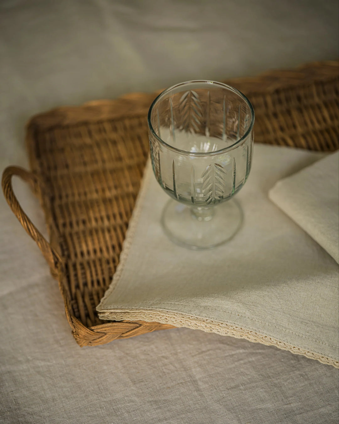Handblown Water Glass 300ml - Scandi Stripe
