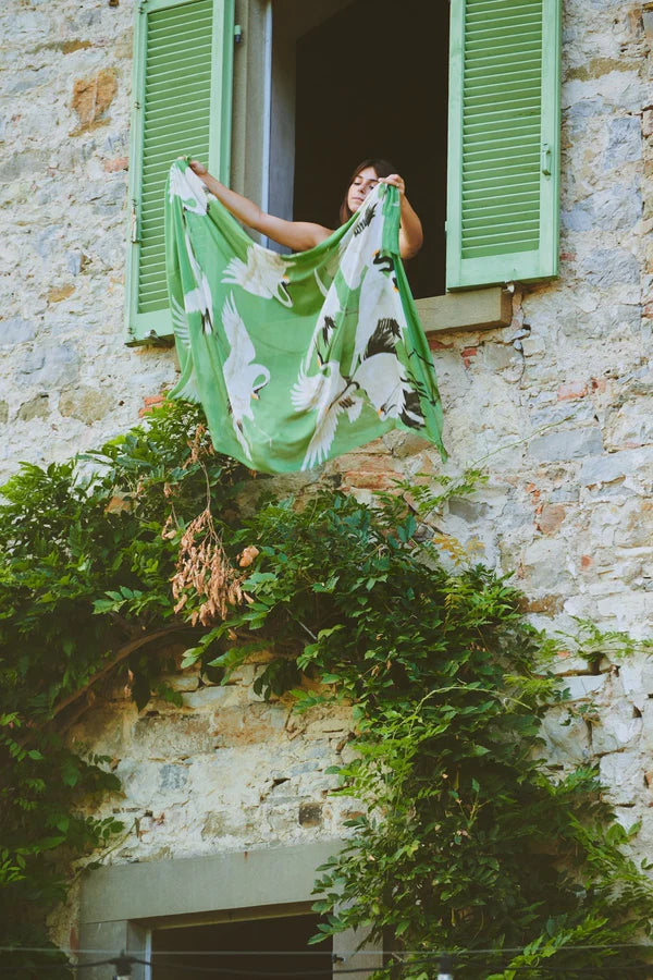 Stork Pea Green Scarf