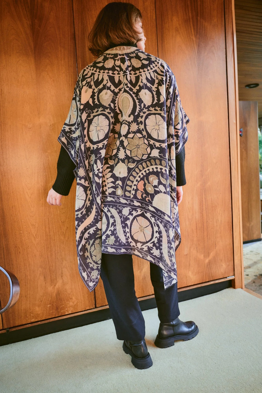 Susani Charcoal Wool Throwover