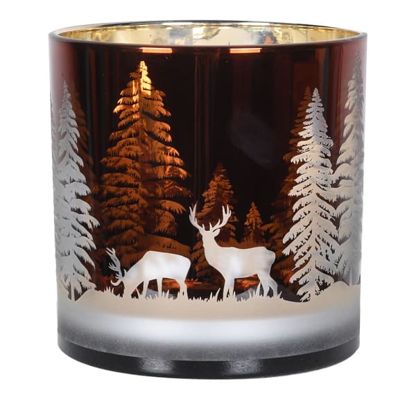 Large Deer Forest Candle Holder