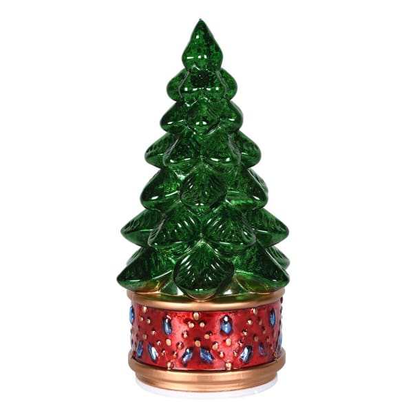 Lit Rotating Xmas Tree Drum