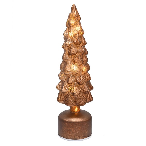L BRONZE ROTATING LIT TREE