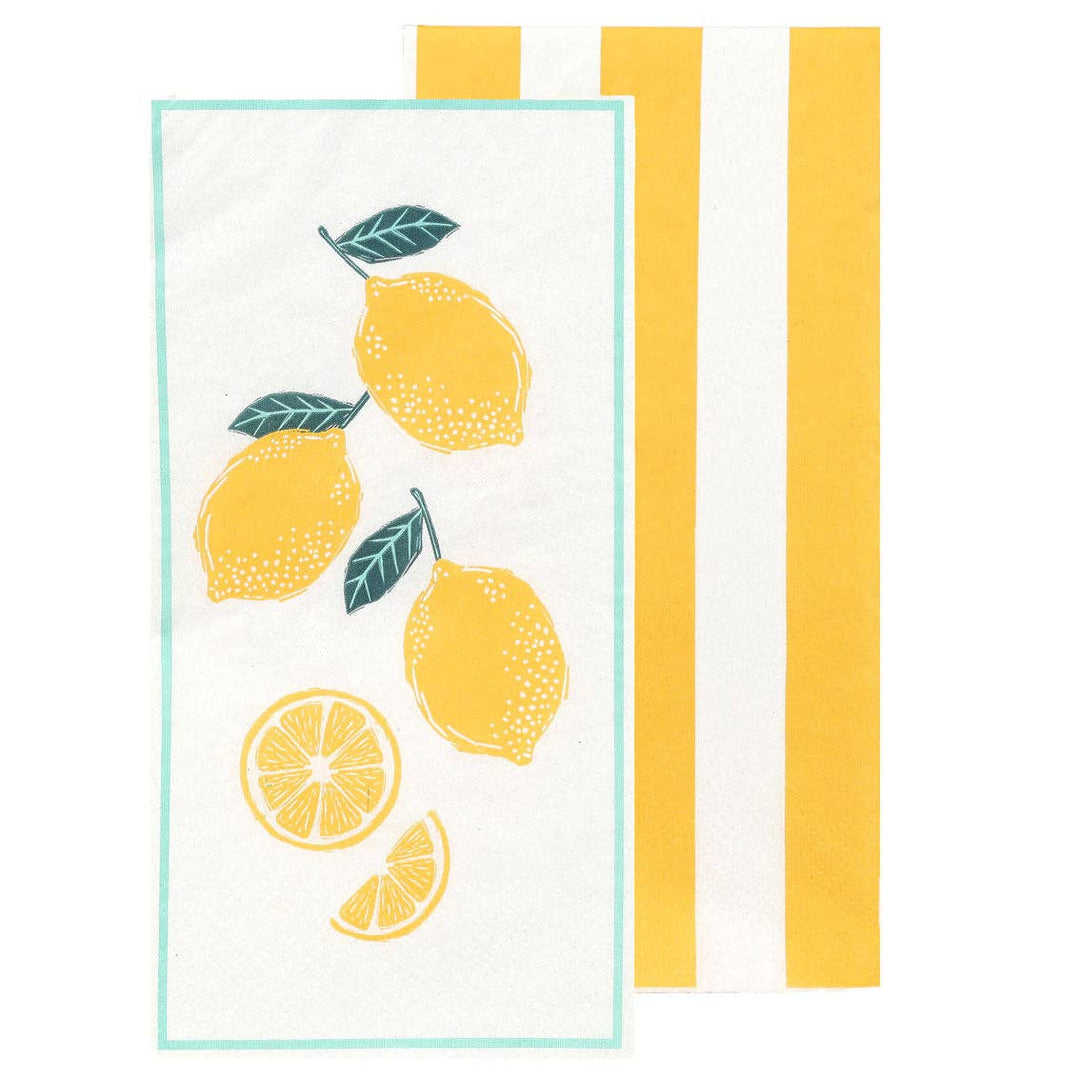 Lemon Long Lunch Paper Napkins - 16 Pack | Everyday |