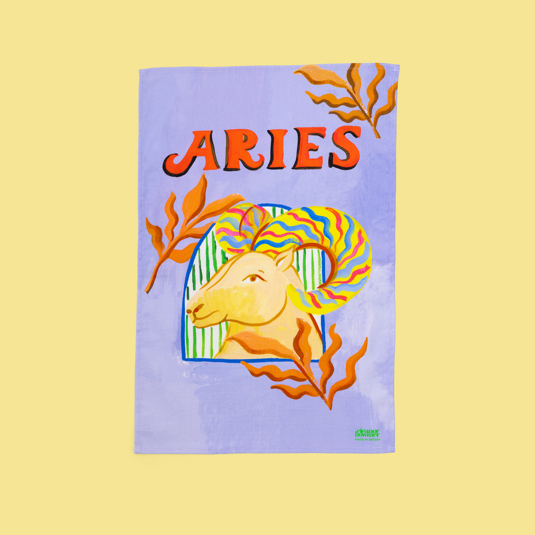 Aries Zodiac Tea Towel