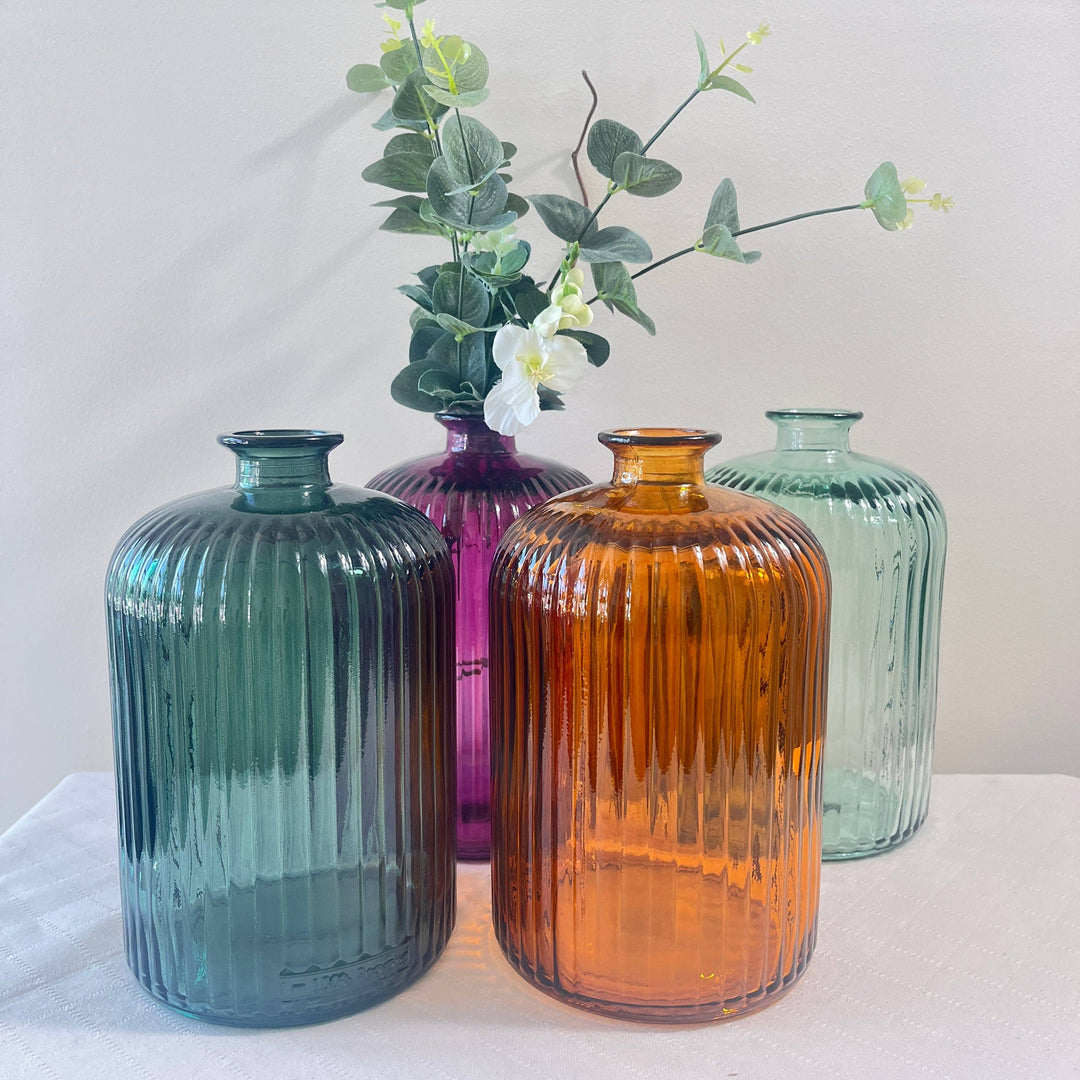 Recycled Glass 23cm Apothecary Vase: Amethyst