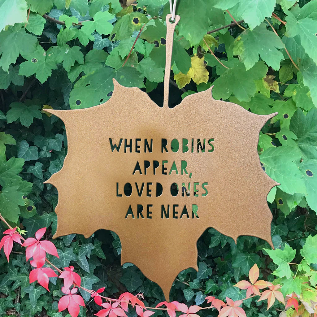 Leaf Quote - When Robins Appear Loved Ones Are Near...-Variant-Gold