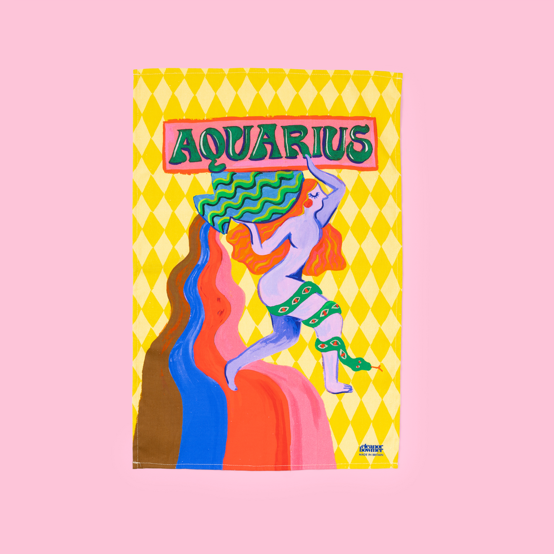 Aquarius Zodiac Tea Towel