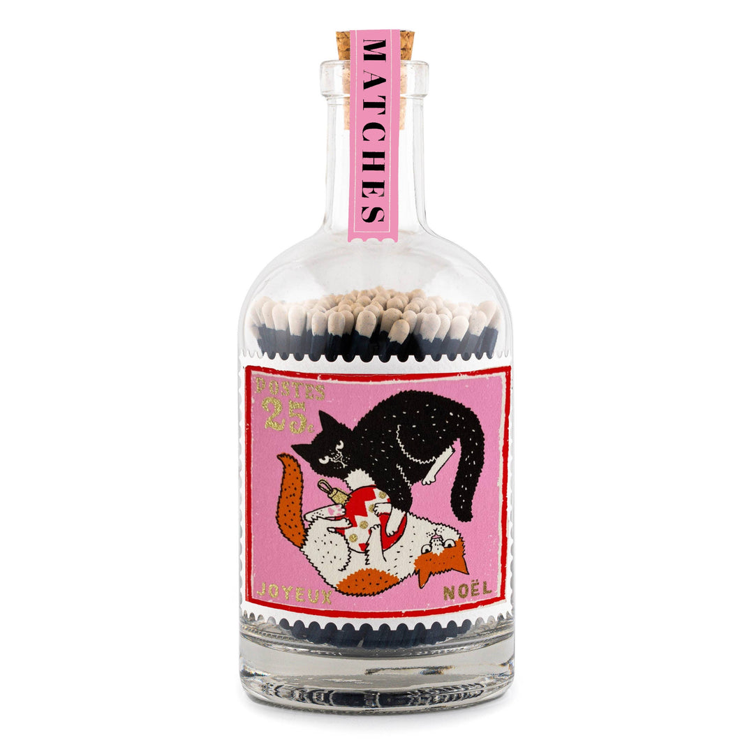 Cats | Glass Bottle - Christmas Safety Matches 🎄