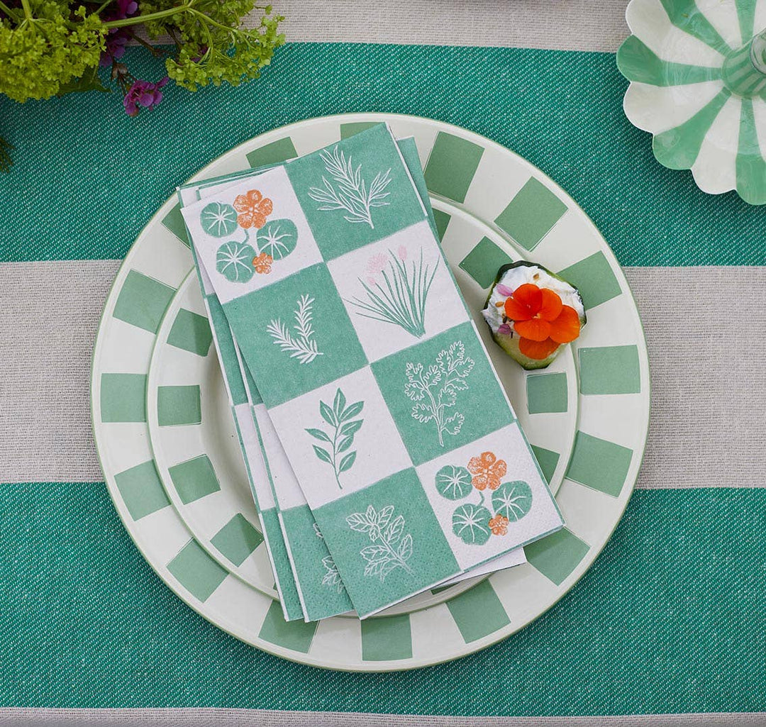 Herb Long Lunch Paper Napkins - 16 Pack | Everyday |