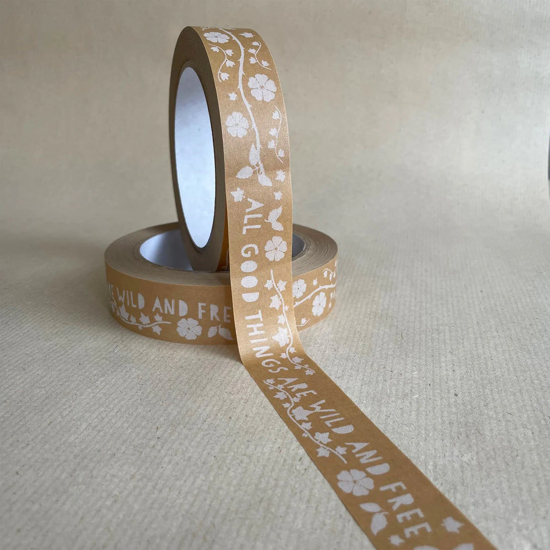 Kraft Paper Tape - All good things are wild and free - Thoreau