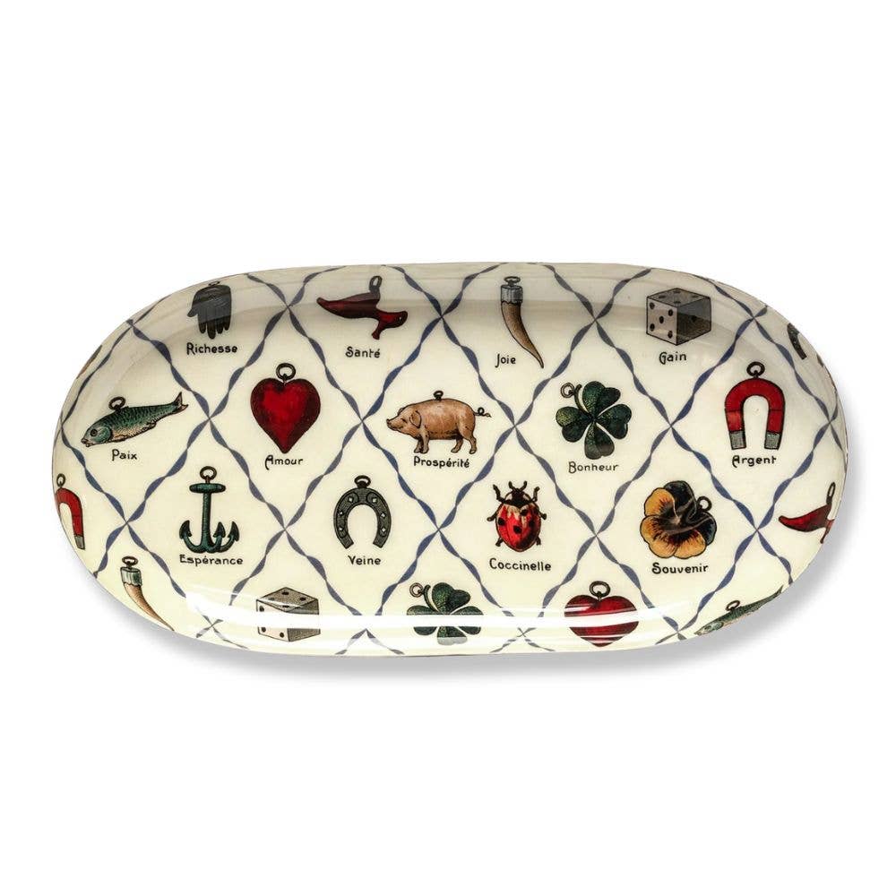 Enamel Printed Tray - Charms