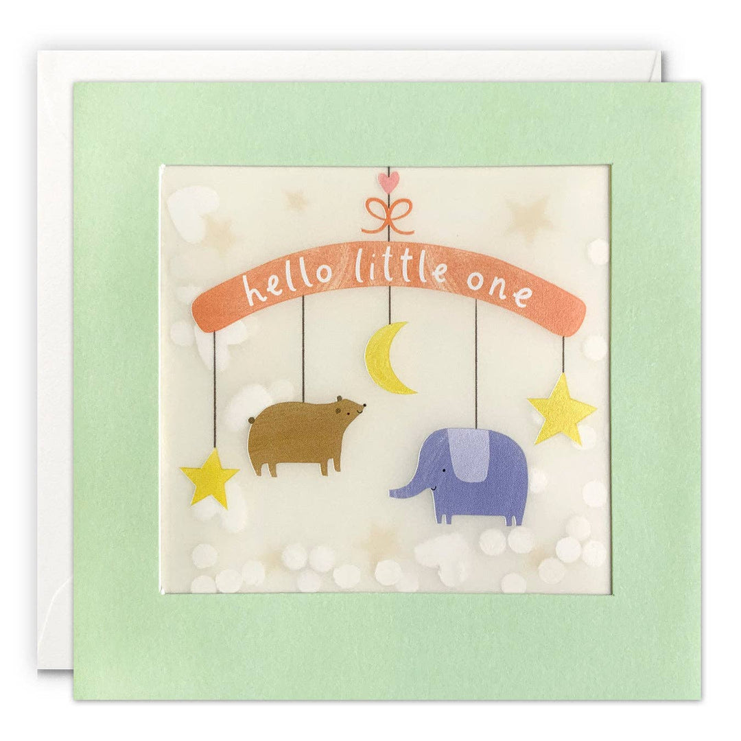 Mobile Confetti New Baby Card Gender Neutral - Paper Shakies