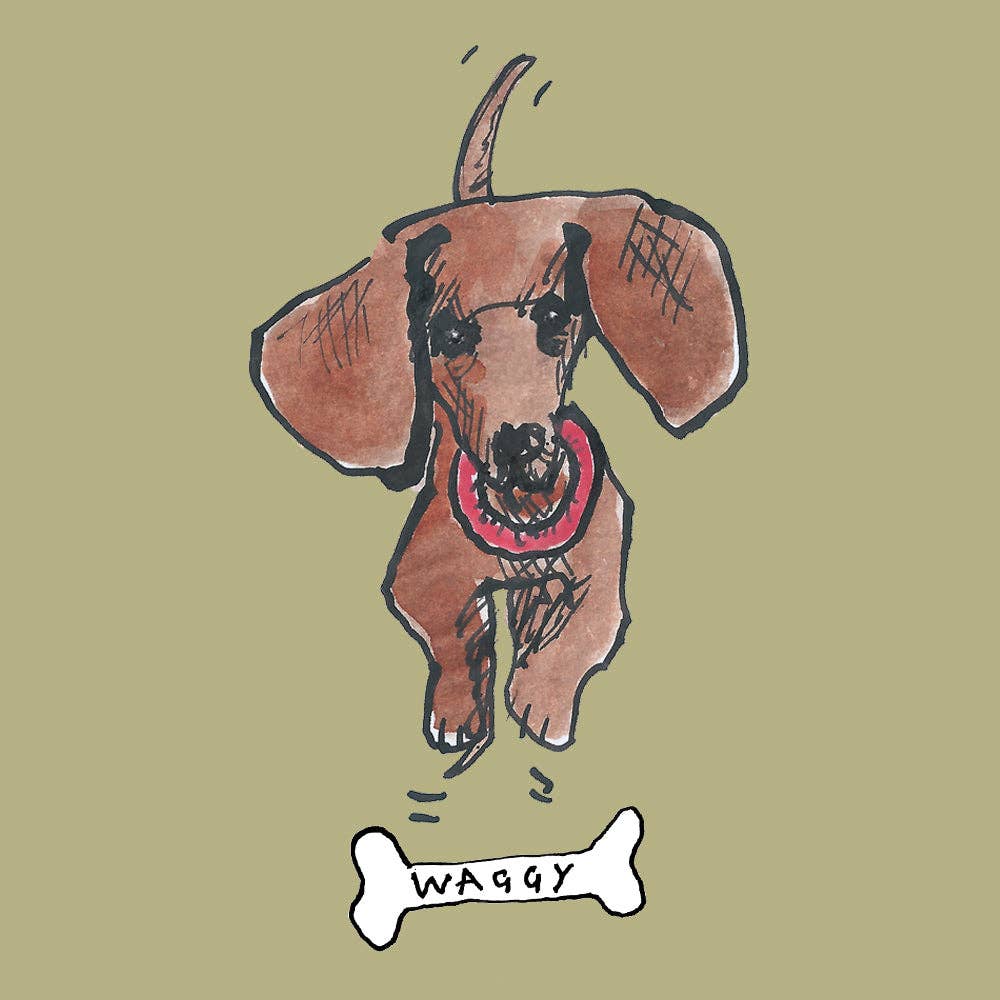 'Sausage Dog' Greetings Card , FP449