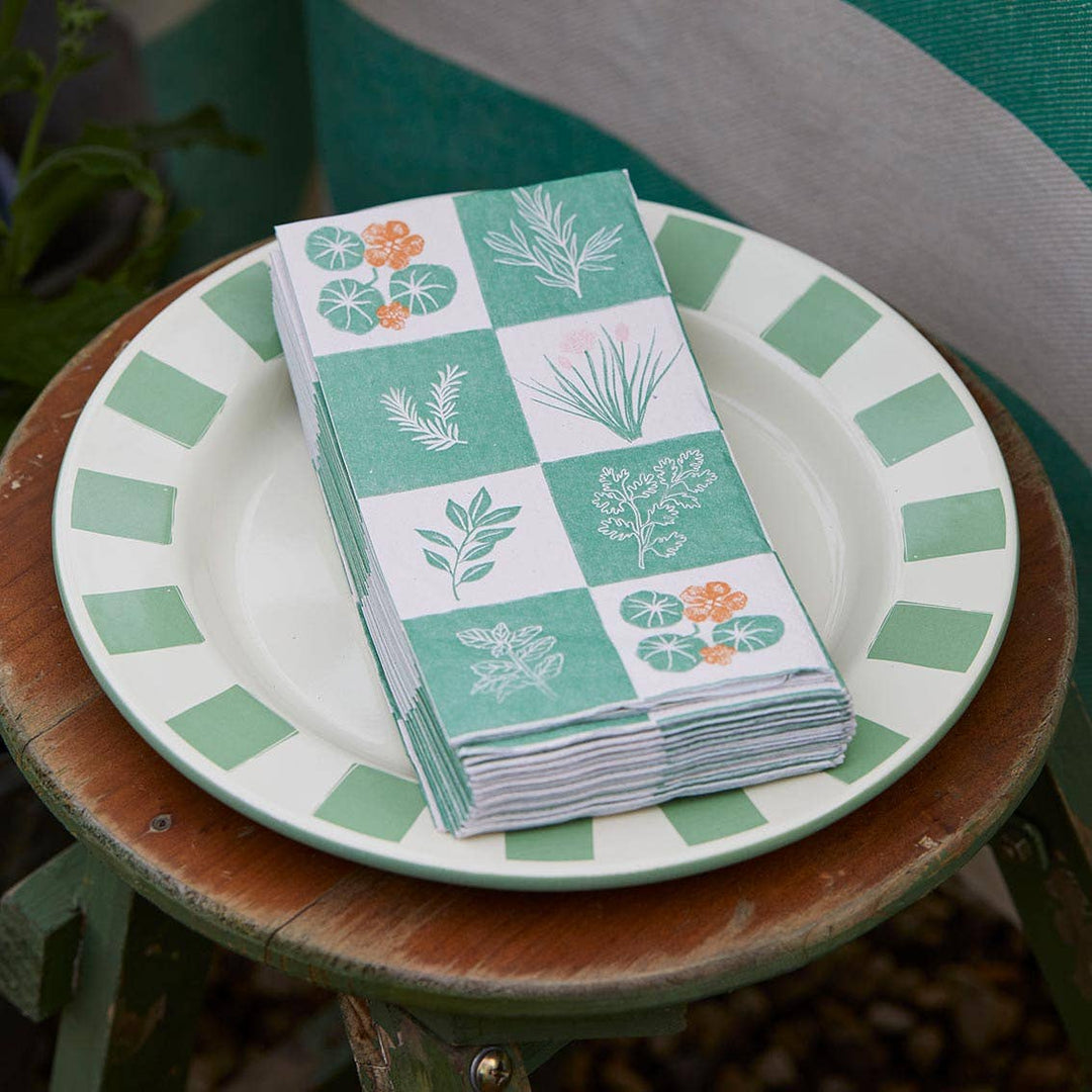 Herb Long Lunch Paper Napkins - 16 Pack | Everyday |