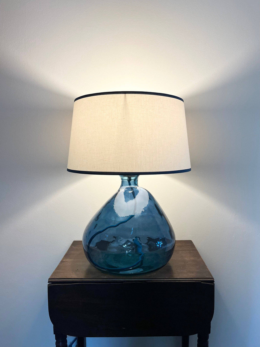 Recycled Glass Oasis Lamp 39cm: Amber / Recycled Glass