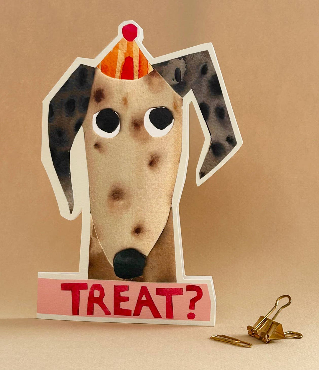 FP3588 Treat? Dog Cut out Card