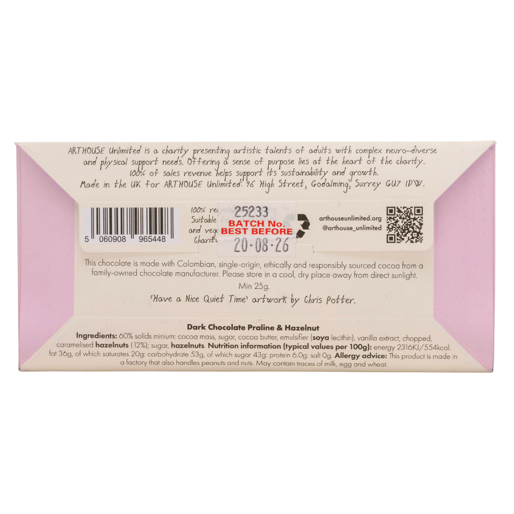 Joy Sized: Have a Nice Quiet Time, Dark Chocolate Praline & Hazelnut
